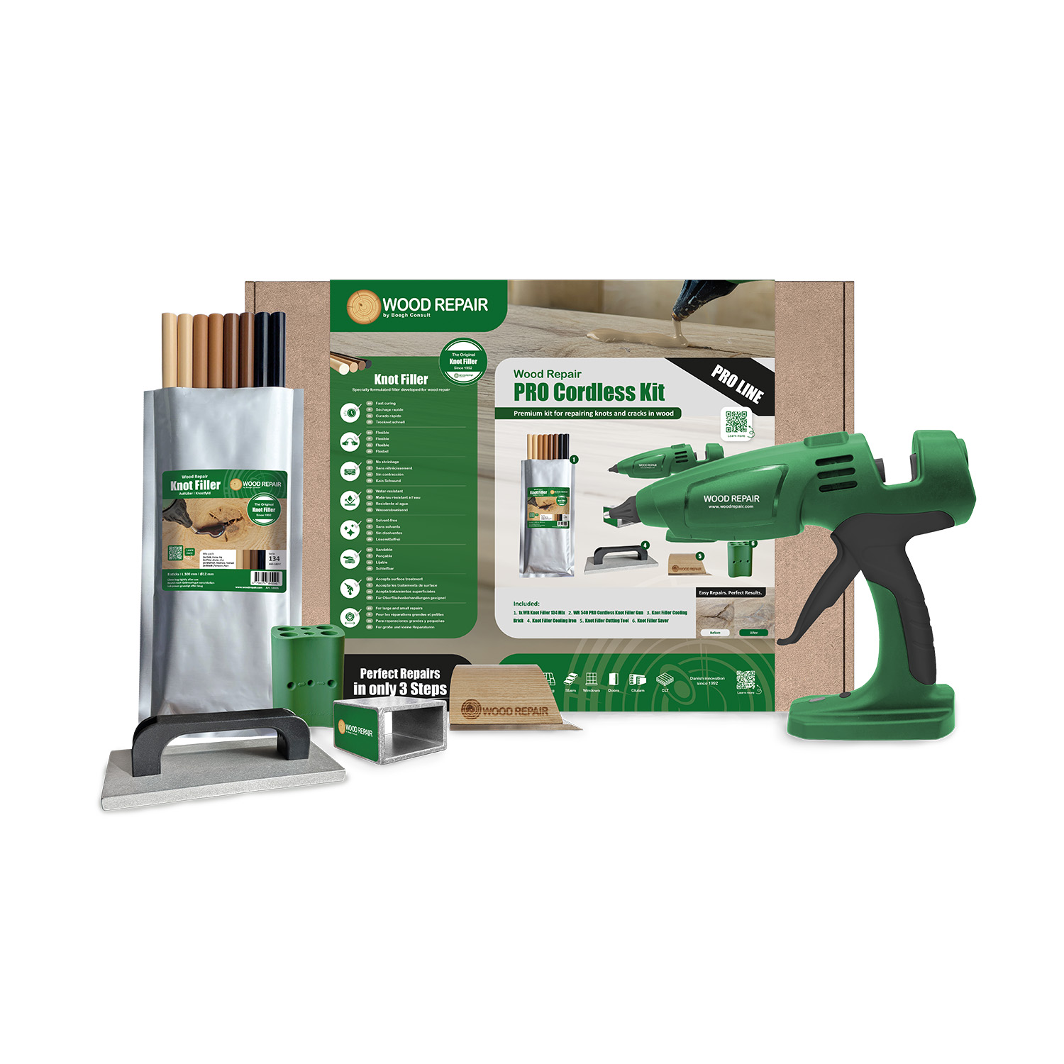 Wood Repair PRO bezvadu komplekts